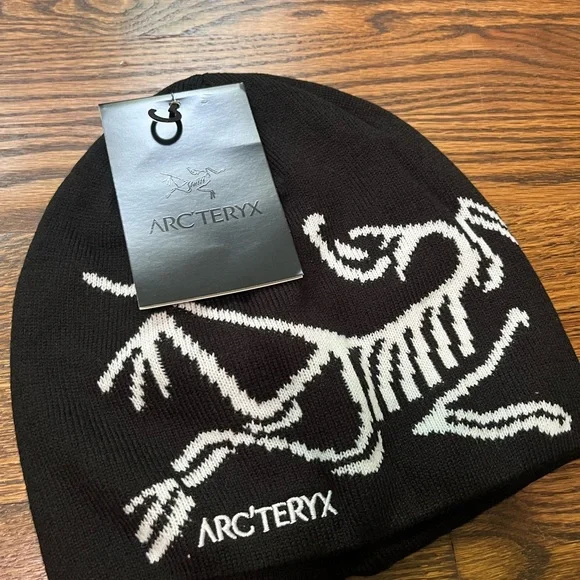 Arc\'teryx Charcoal and White Knit Beanie Grotto Toque in Solitude/Void main image 3